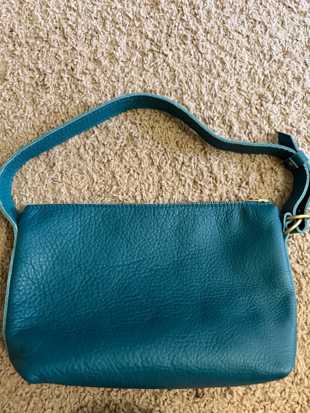 Portland Leather Goods “Soul Blue” Slouchy Bag - Picture 2 of 3